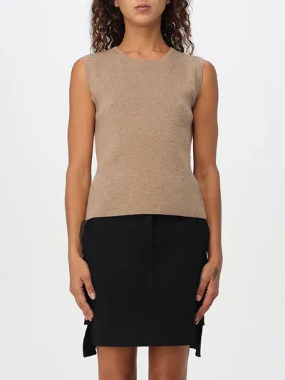 Max Mara Fosco Wool And Cashmere Sweater Vest In Beige