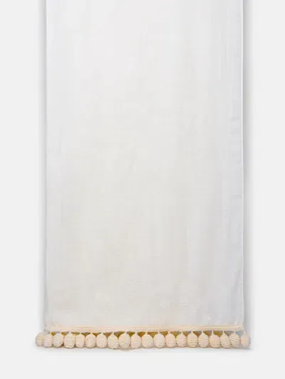 Max Mara White Silk Blend Stole