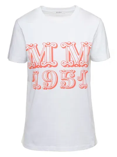 Max Mara T-shirt Mit Grafischem Print In White