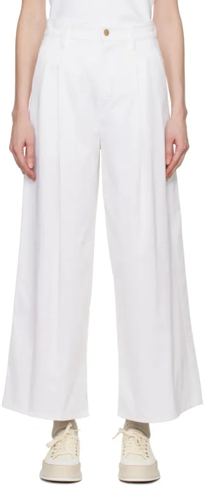 Max Mara White Vincent Trousers In 8 White