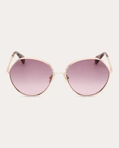 Max Mara Women's Rose Goldtone Menton Round Sunglasses