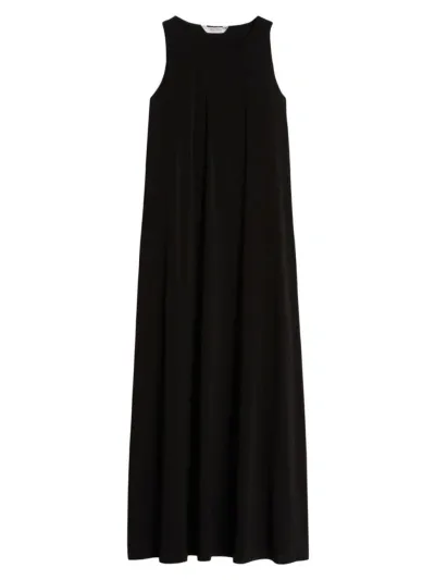 Max Mara Supremo Sleeveless Jersey Maxi Dress In Black