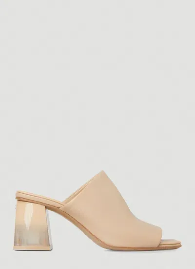 Max Mara Suzie Heeled Mules In Cream