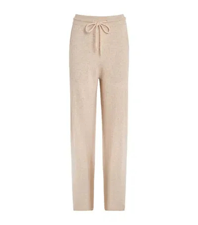 Max Mara Wool-cashmere Sweatpants In Beige