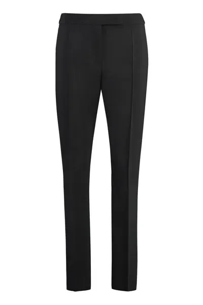 Max Mara Celtico Wool & Mohair Straight Pants In Black