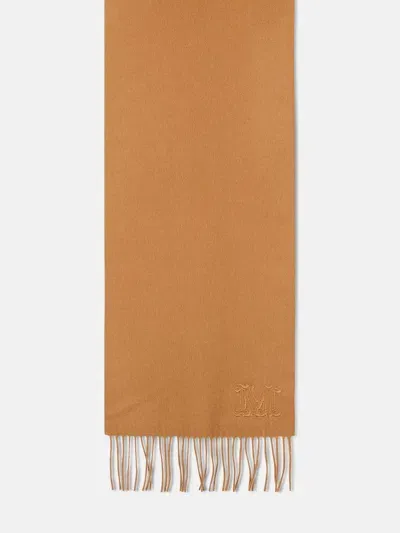 Max Mara 'wsdalia' Brown Cashmere Scarf