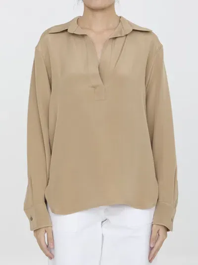 Max Mara Zanzero Shirt In Beige