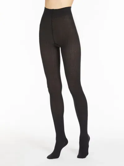 Max Mara Zavorra Tights Dark Grey In Black