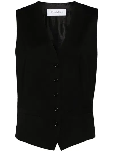 Max Mara Zuai Waistcoat In Black  