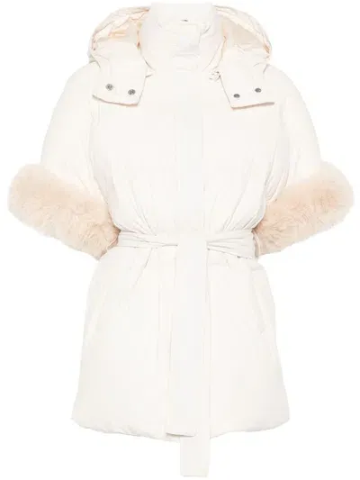 Max & Moi Delba Puffer Jacket In Neutrals