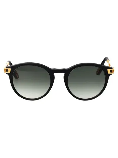 Maybach Sunglasses In Matte Black Gold