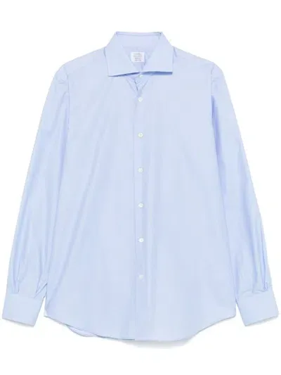 Mazzarelli Cotton Shirt In Blue