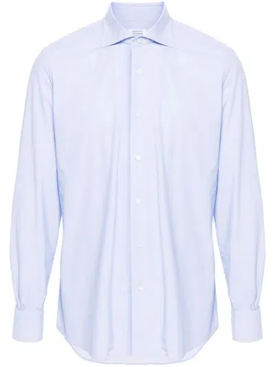 Mazzarelli Striped Shirt In Blue