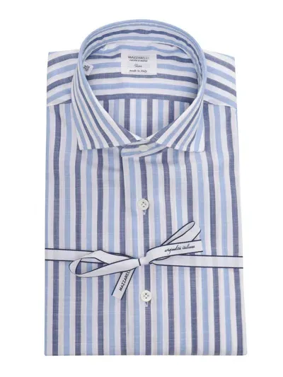 Mazzarelli Striped Shirt In White