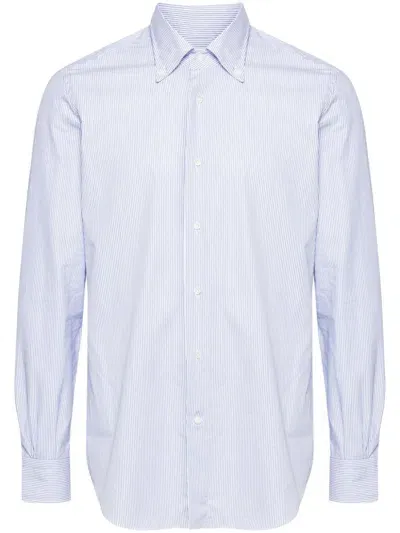 Mazzarelli Striped Shirt In White