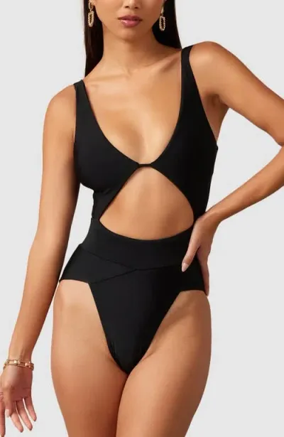 Mbm Swim Aspire One-piece Swimsuit In Black