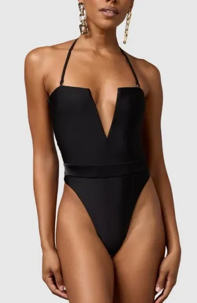 Mbm Swim Karma One-piece Swimsuit In Black