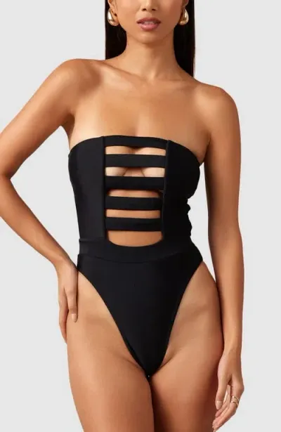 Mbm Swim Zen One-piece Swimsuit In Black