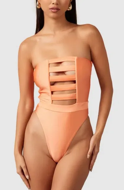 Mbm Swim Zen One-piece Swimsuit In Coral