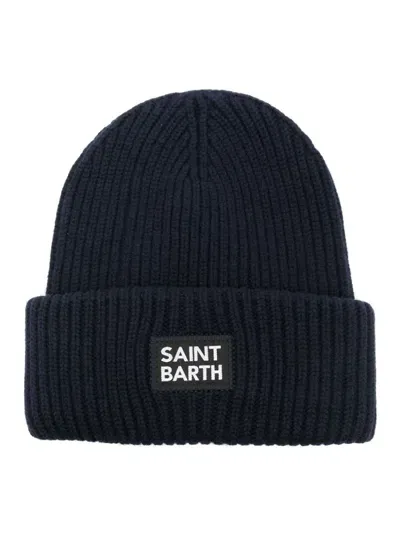 Mc2 Saint Barth Berry Beanie Hat In Blue