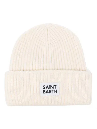 Mc2 Saint Barth Berry Knitted Cap In White