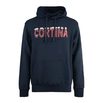 Mc2 Saint Barth Blue Tribeca Sweatshirt With Cortina Print