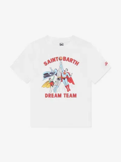 Mc2 Saint Barth Kids' X Dc Comics Cotton T-shirt In White