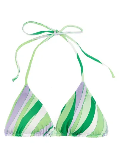 Mc2 Saint Barth 'leah' Bikini Top In Green