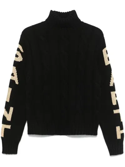 Mc2 Saint Barth Logo-jacquard Turtleneck Sweater In 00920g