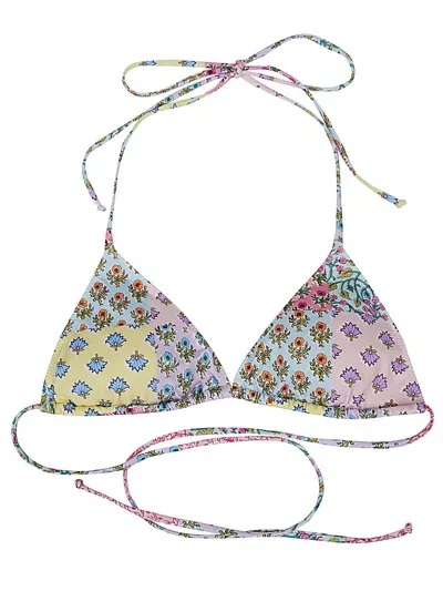 Mc2 Saint Barth Triangle Bikini Top In Multi