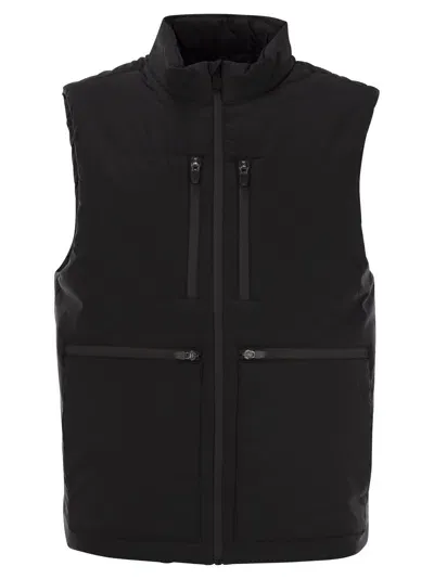 Mc2 Saint Barth Waistcoat With Patch Pockets In Black