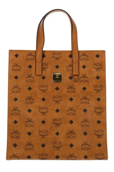 Mcm Aren Monogram Print Medium Tote Bag In Brown