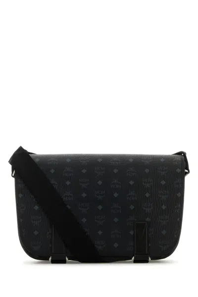 Mcm Printed Canvas Medium Aren Crossbody Bag In Black