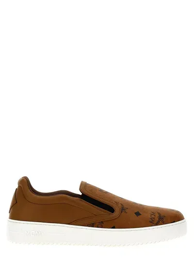 Mcm Brown Slip On Sneakers