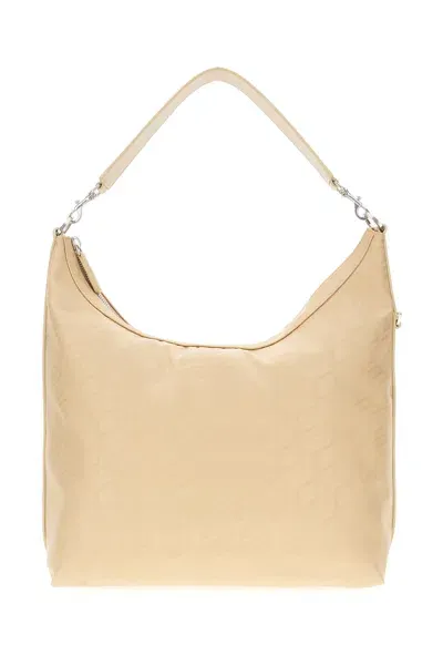 Mcm Sand Nylon Aren Handbag In Iw