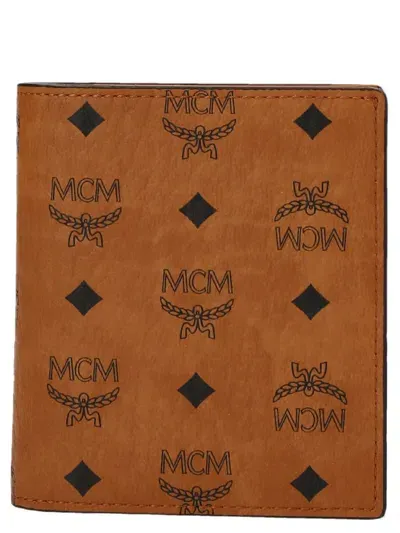 Mcm 'veritas Mini Monogram' Card Holder In Brown