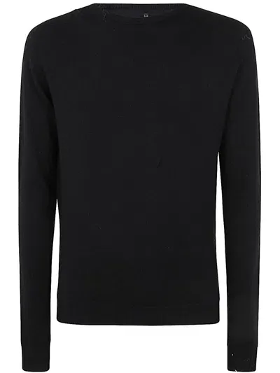 Md75 Round Neck Merino Sweater Clothing In Black