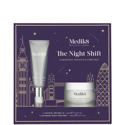 Medik8 The Night Shift Overnight Smooth And Firm Duo In White