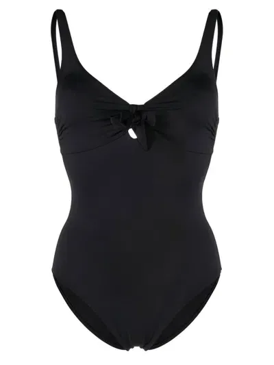 Melissa Odabash Lisbon Knot-front Swimsuit In Black