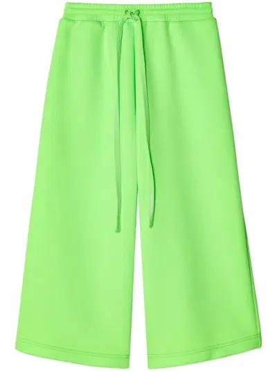 Melitta Baumeister Drawstring Cropped Lounge Pants In Green