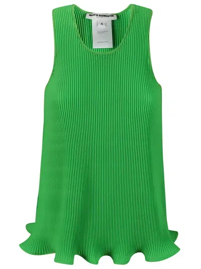 Melitta Baumeister Ripple Ruffle Tank In Green