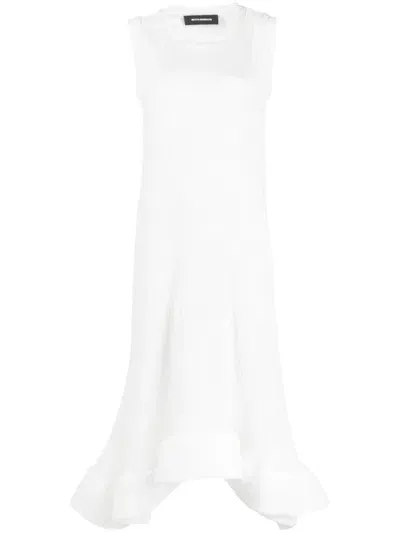 Melitta Baumeister Ruffled Midi Dress In White