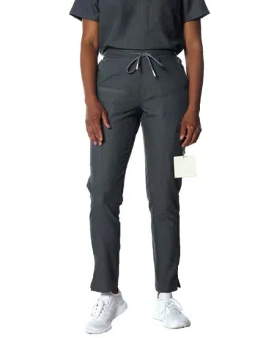 Members Only Reus Open Bottom Scrub Pants In Graphite