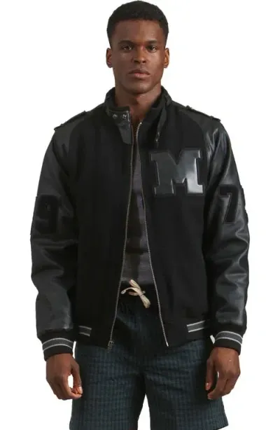 Members Only Varsity Jacket In Black