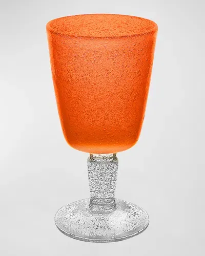 Memento 10 Oz. Wine Goblets, Set Of 6 In Orange