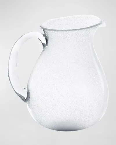 Memento Glass Pitcher, 54 Oz. In White Transparent