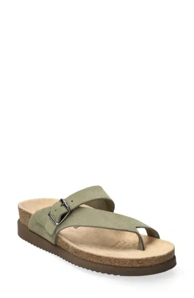 Mephisto Helen Toe Loop Sandal In Green