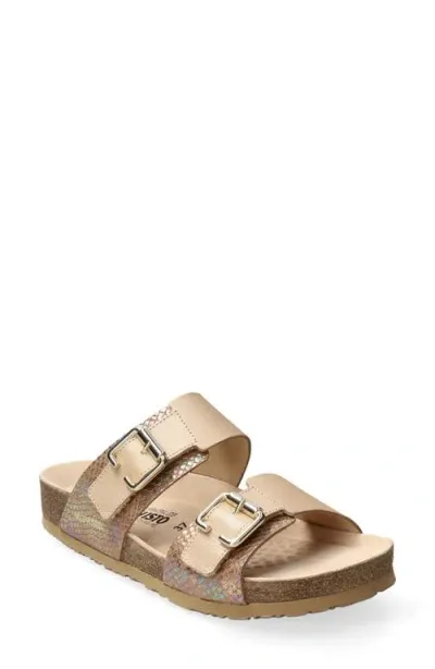 Mephisto Maya Buckle Sandal In Platinum