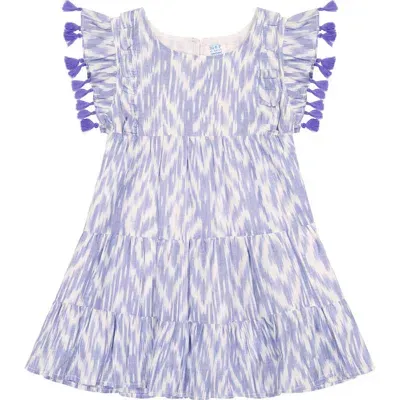 Mer St. Barth Kids'  Sophie Tassel Dress In Blue