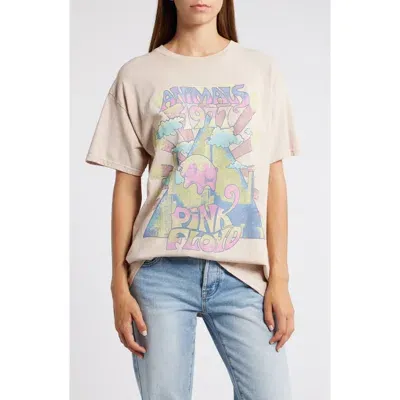 Merch Traffic Pink Floyd Animals Cotton Graphic T-shirt In Sand